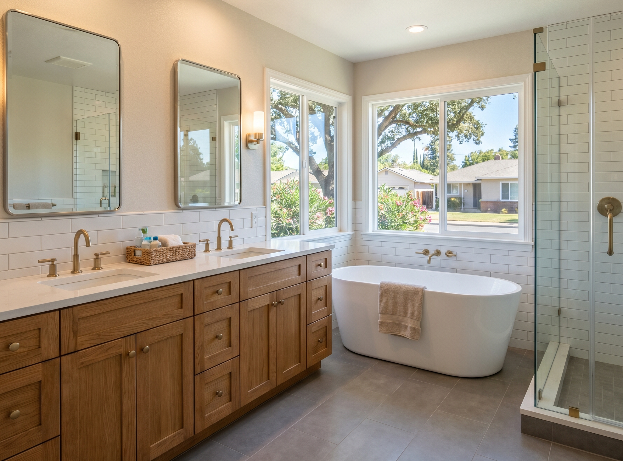 Natural Oak Bathroom in Lodi